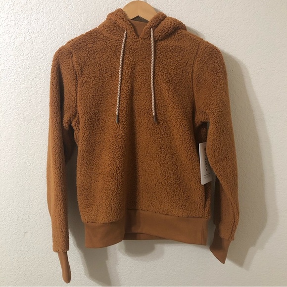 Athleta Tops - NWT Athleta Tugga Sherpa Hoodie in Cattail Brown - Size XXS